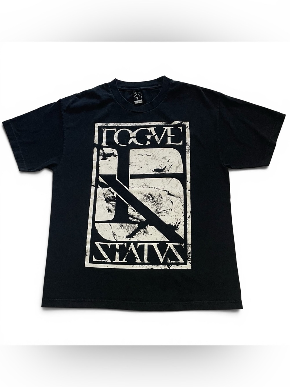 Vintage Rogue Status Y2K Graphic T-shirt Mens Large Black 100% Cotton Streetwear